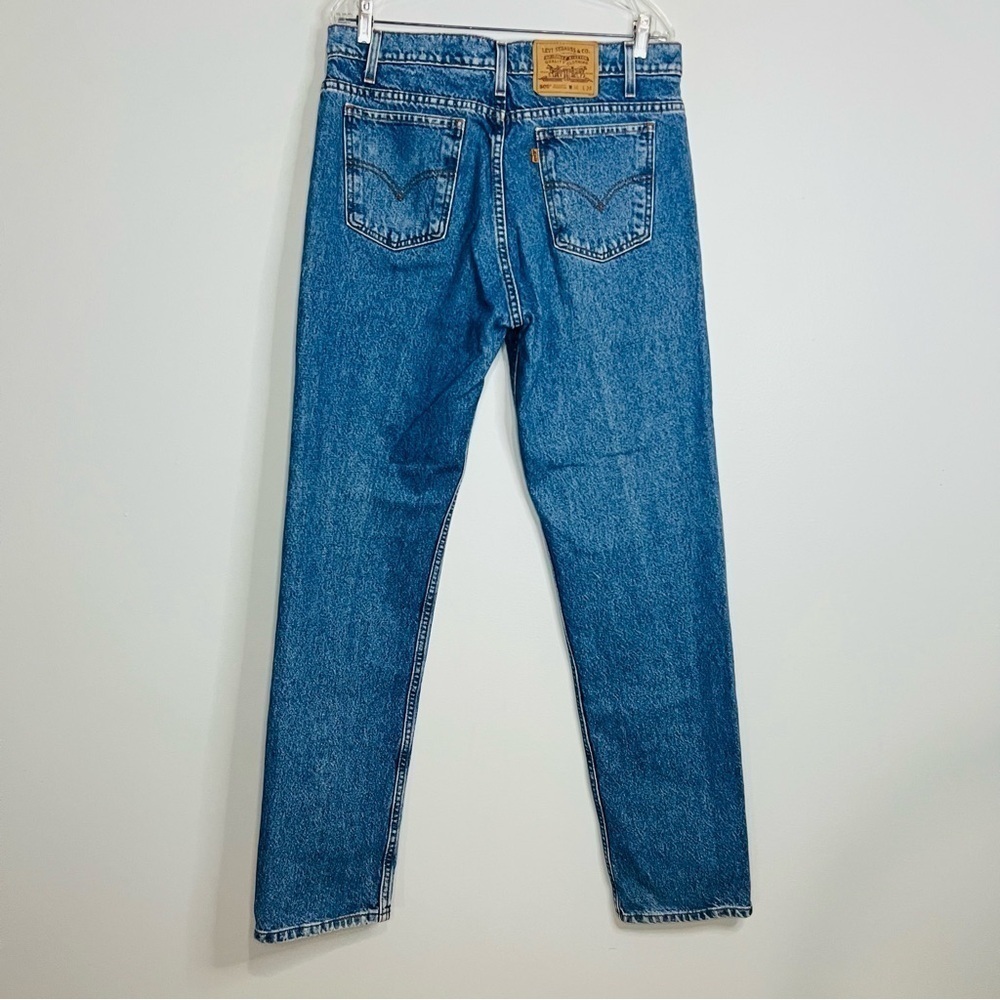 Vintage Levi’s Blue 505 Straight Leg Orange Tab Jeans 36W - Picture 8 of 9